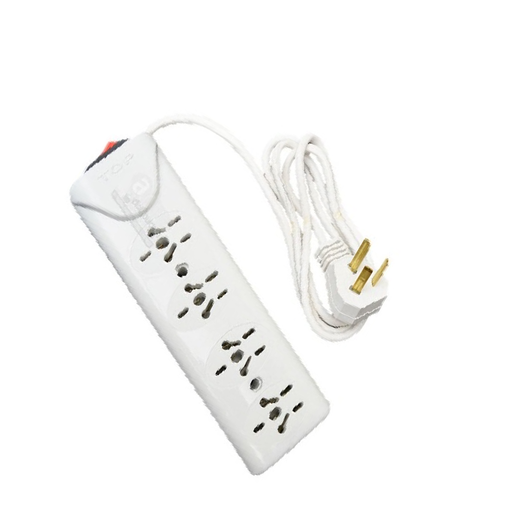 [KD50408] ZAPATILLA 6 TOMAS BIN C/CABLE 1,5 MTS BLANCO - KALOP