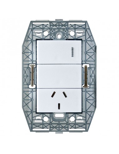 [KS43754] LLAVE BLANCA 1 PUNTO + 1 TOMA SIN TAPA - KALOP