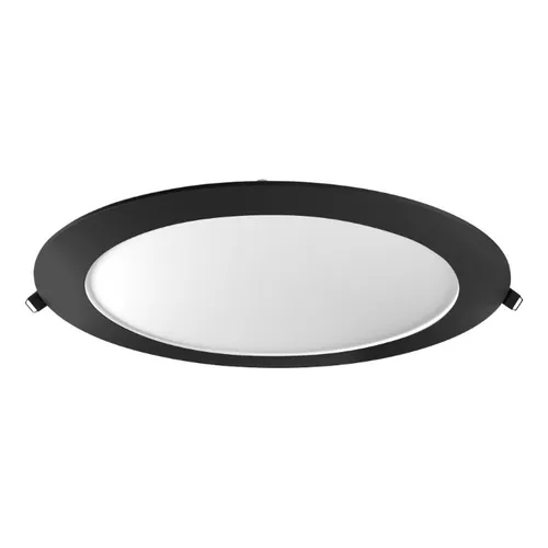 [NPER24WW] Plafón embutir redondo negro 24w cálido Macroled