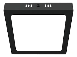 [NPC18CW] Plafón aplicar cuadrado negro 18w frío Macroled