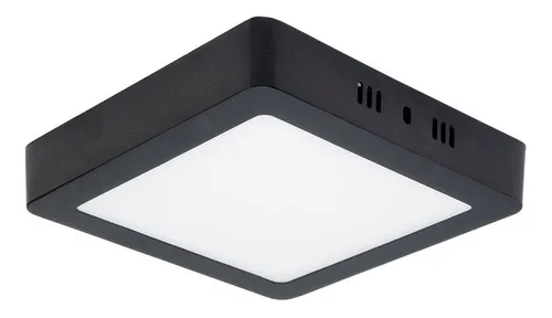 [NPC18NW] Plafón aplicar cuadrado negro 18w neutro Macroled