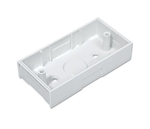 [JL20401] Línea Superficie base 1 módulo extra chato blanco - Jeluz