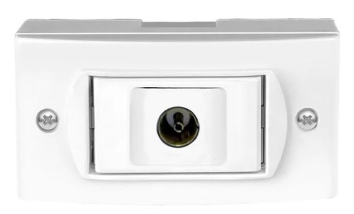 [JL50408/2] Línea Superficie armada toma TV pin grueso blanco - Jeluz
