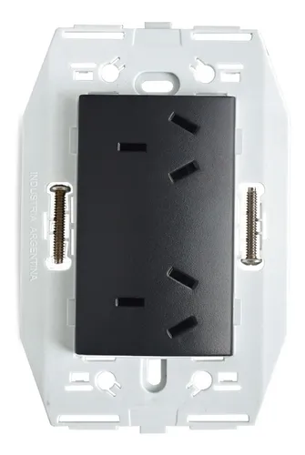 [KS40252] MODULO TOMA DOBLE C/BASTIDOR NEGRO - KALOP