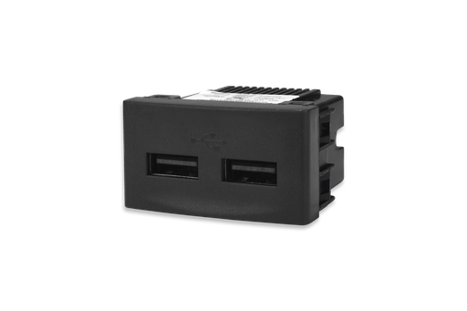 [KS40491] MODULO TOMA DOBLE USB NEGRO - KALOP