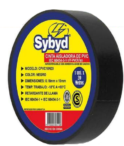 [CPVC18N20] CINTA AISLADORA AUTOEXTINGUIBLE 20M SYBYD 
