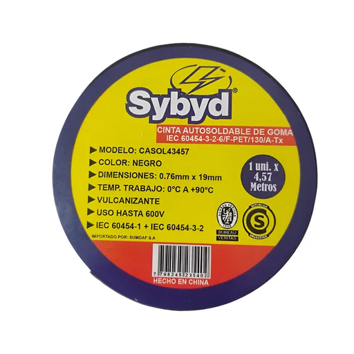 [CASO43457] CINTA AUTOSOLDABLE DE CAUCHO 4.57M SYBYD 
