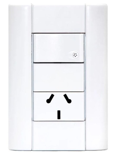 [54114/2] Llave Verona 2000 1 punto + 1 toma 10A bin blanco - Jeluz