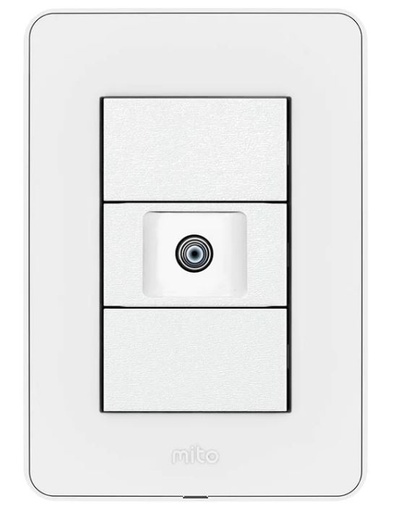 [JL32046/2] Llave Mito 1 toma TV pin fino blanco - Jeluz