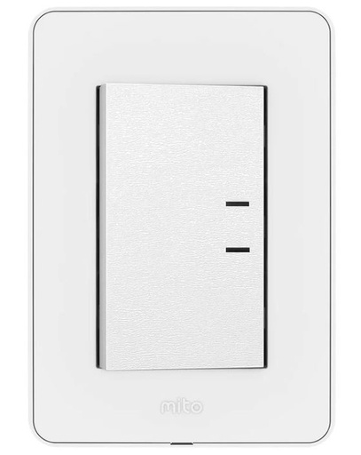 [JL32101/2] Llave Mito teclón simple blanco - Jeluz