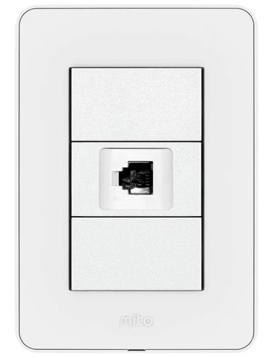 [JL32050/2] Llave Mito toma telefónico RJ11 blanco - Jeluz