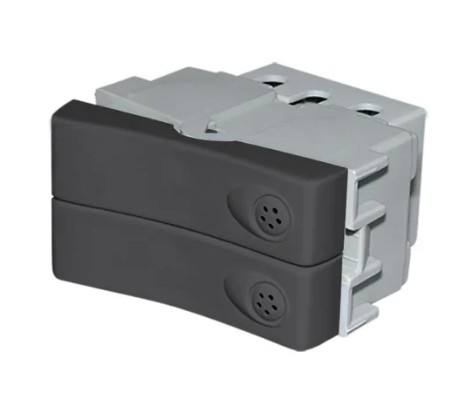 [JL50035] Módulo Verona arco punto doble 1 int. simple + 1 int. combinación gris - Jeluz