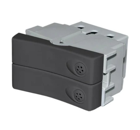 [JL50034] Módulo Verona arco punto doble 2 interruptores combinación gris - Jeluz