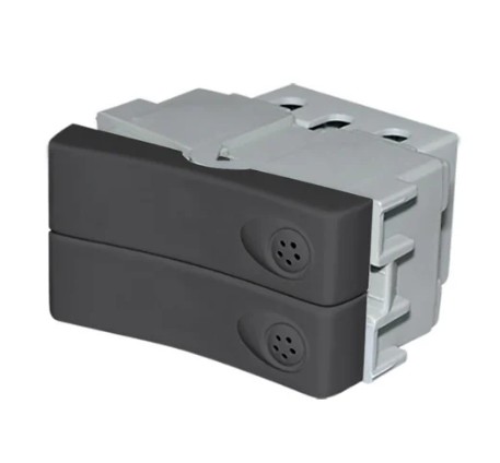 [JL50032] Módulo Verona arco punto doble 2 interruptores gris - Jeluz