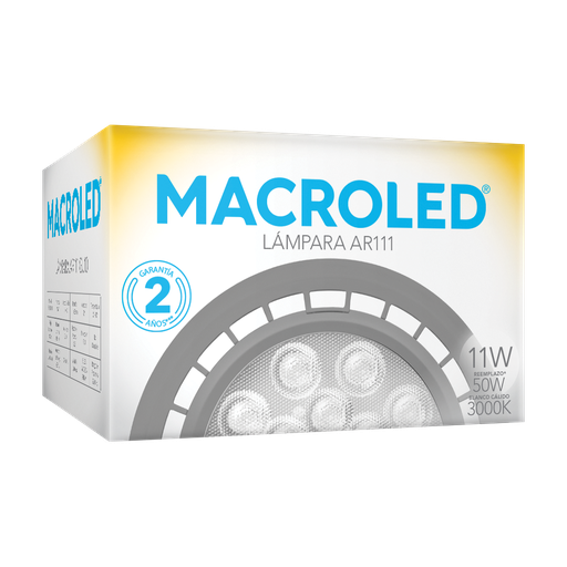 [ND111-11-WW] AR111 Eco 11w cálido 25° gris GU10 Macroled